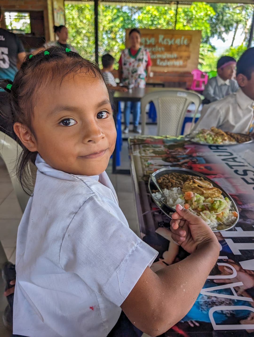 children playing outdoors at the rescue foundation